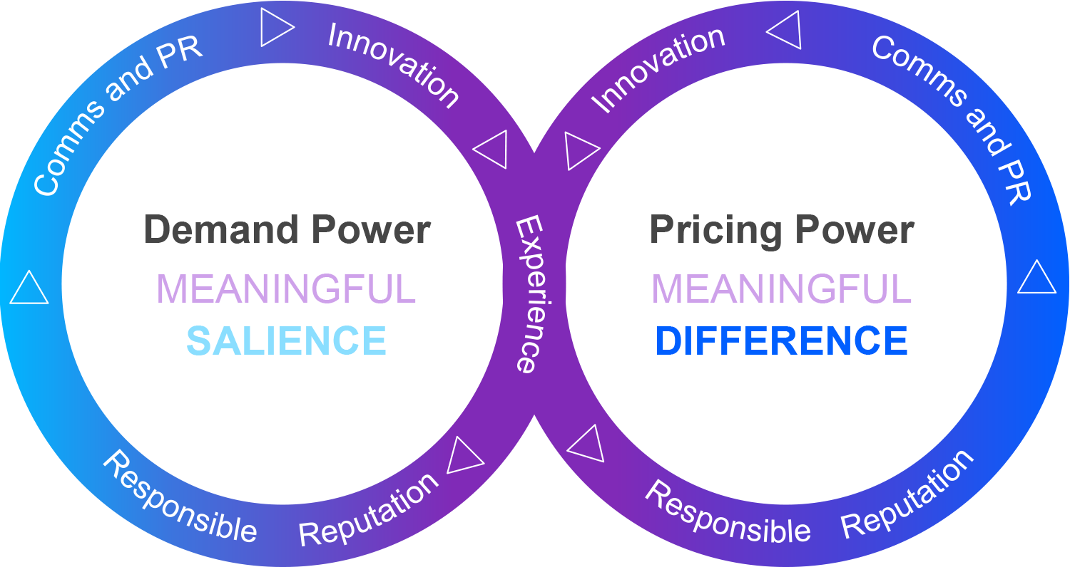 Chart of the brand value growth chain