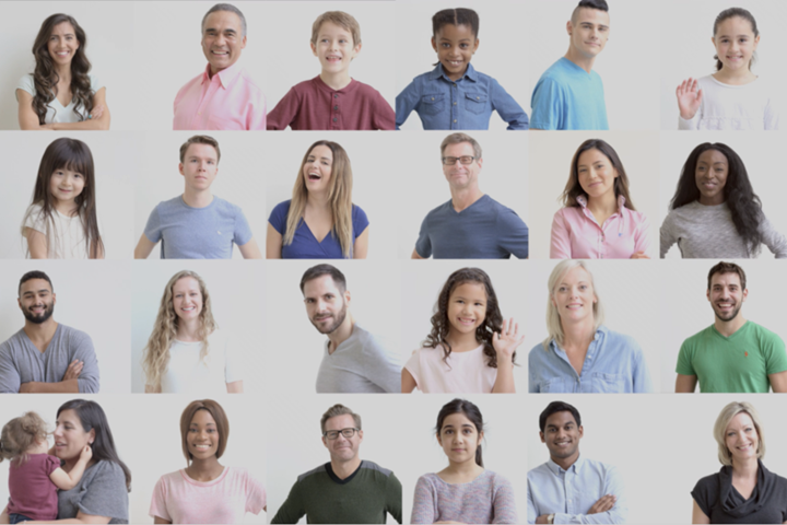 pessoas diferentes ne mesma tela, represetando diversidade