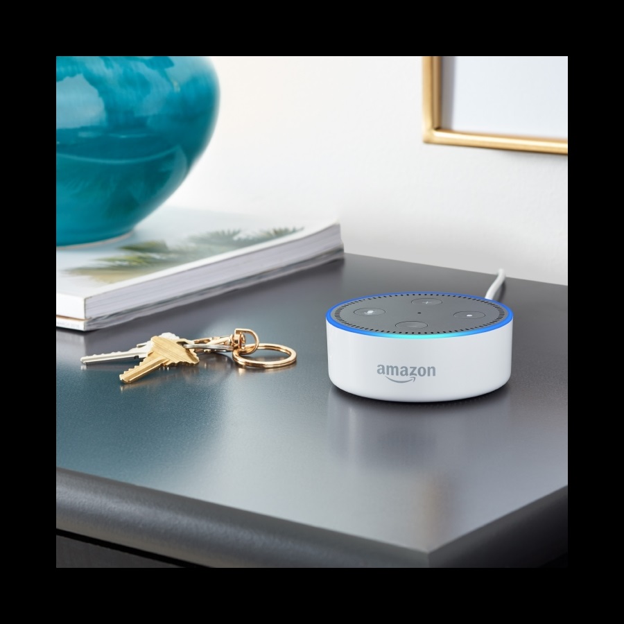 Echo Dot, White, Shelf