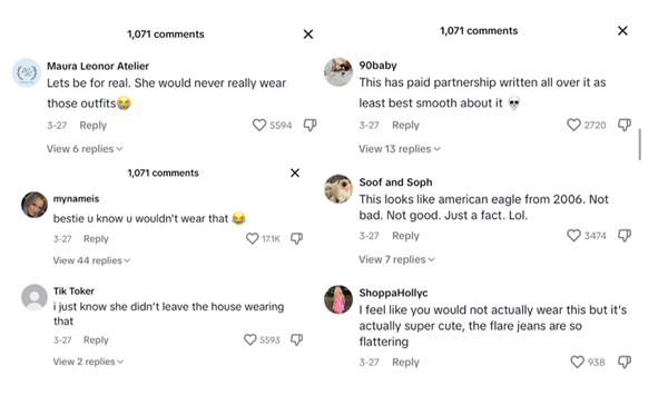 TikTok comments