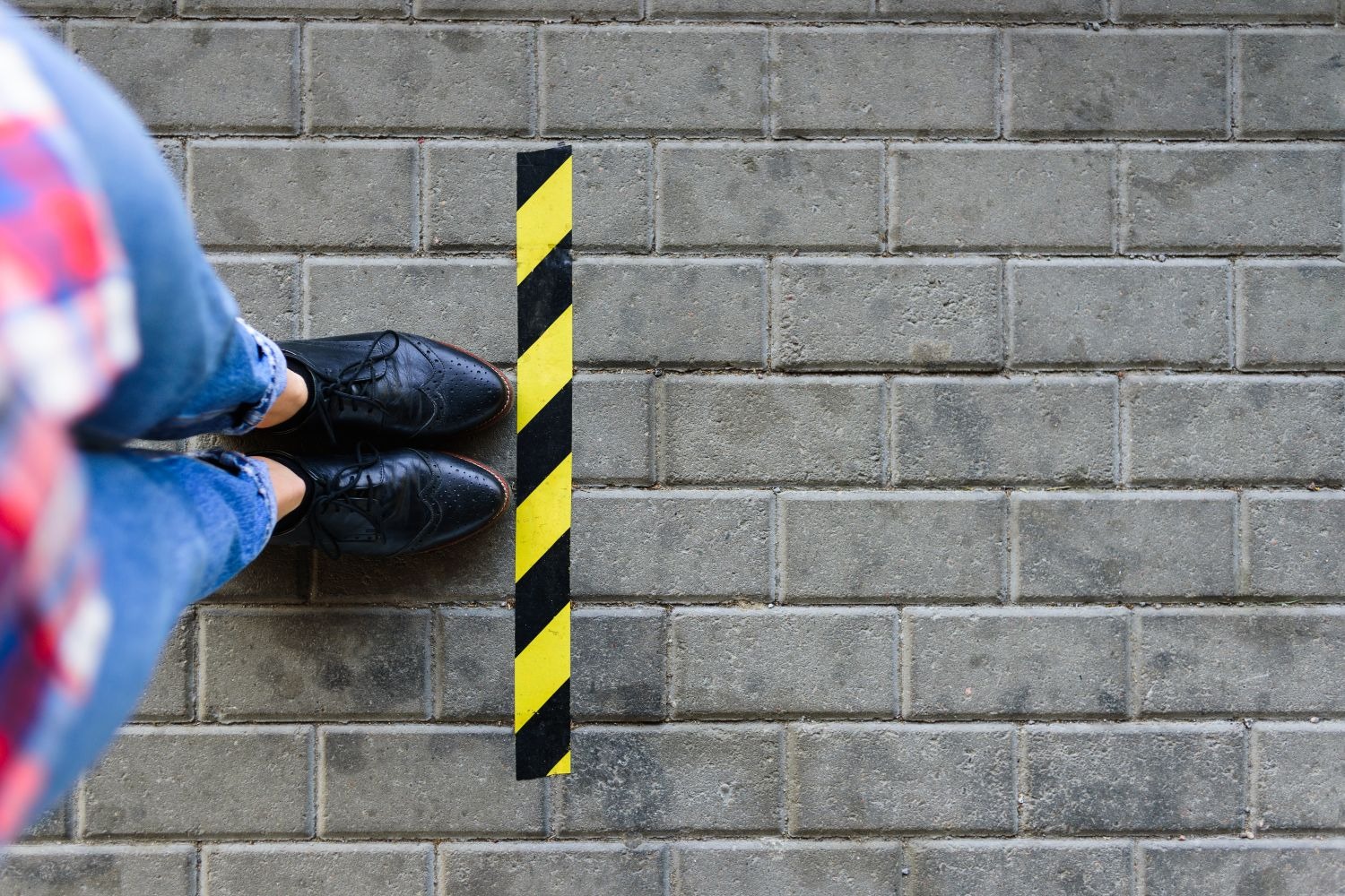 Social distancing supermarket