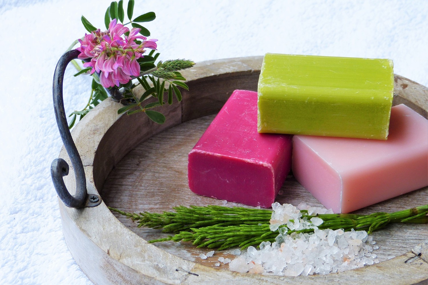 coloured bars of soap